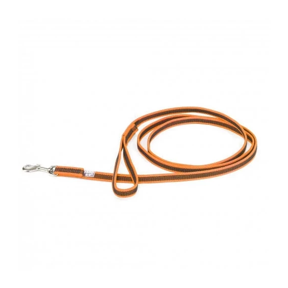 Julius K-9 Color&Gray - Póráz (gumis,narancs-szürke) (14mm/2m)