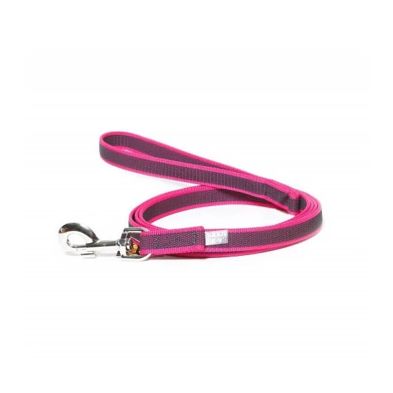 Julius K-9 Color&Gray - Póráz (gumis,pink-szürke) (20mm/2,2m)