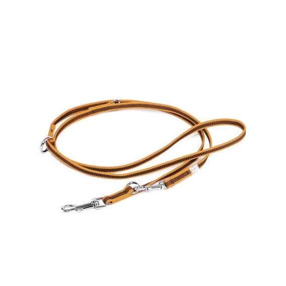 Julius K-9 Color&Gray - Állítható Póráz (narancs-szürke,gumis) (14mm/2,2m)