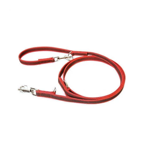 Julius-K9 Color&Gray - Állítható Póráz (fekete-szürke,gumis) (20mm/2,2m)