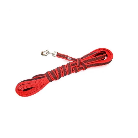 Julius K-9 Color&Gray - Póráz (gumis,piros-szürke) (20mm/5m)