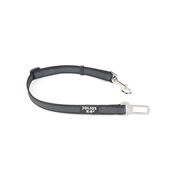 Julius-K9 Color&Gray Biztonsági öv adapter, méret: 1, 10kg-ig, fekete-szürke