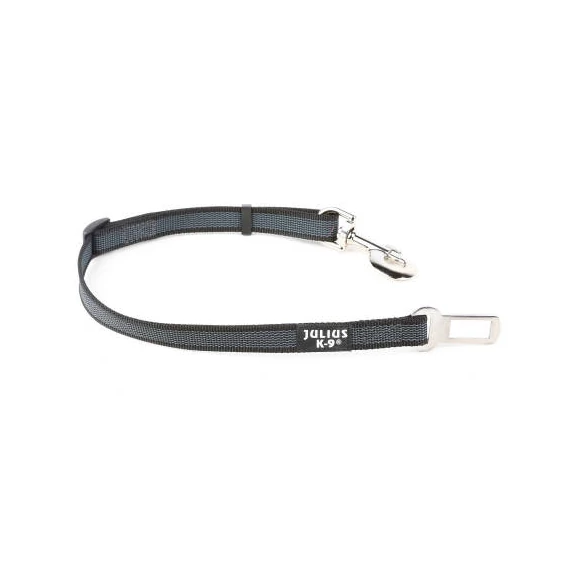 Julius-K9 Color&Gray Biztonsági öv adapter, méret: 2, 10-25kg, fekete-szürke