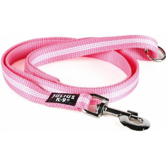 Julius-K9 IDC Póráz, Pink/csíkos, 19mm*1,2m