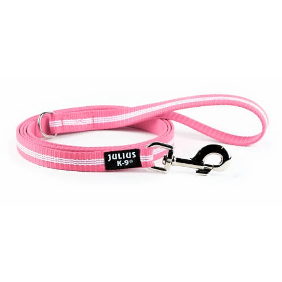 Julius-K9 IDC Póráz utánvilágító, pink, 19mm*1,8m, fogós/Dkarika