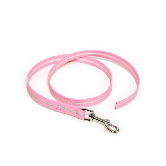 Julius-K9 IDC Lumino-póráz Foszforeszkáló, Pink, Metál Karabínerrel, 80cm, Fogó Nélkül