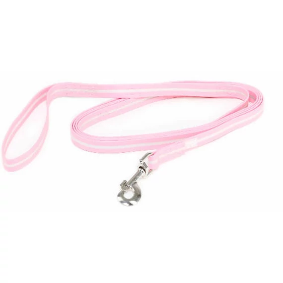Julius-K9 IDC Lumino-póráz foszforeszkáló, pink, 19mm*2m, fogós, D karika