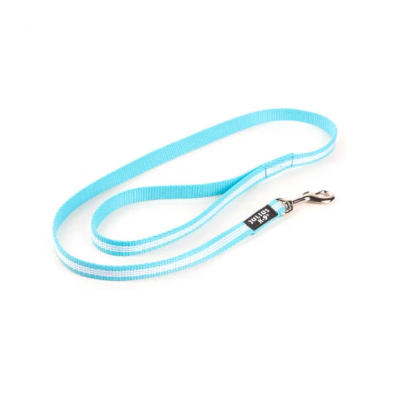 Julius-K9 IDC Póráz utánvilágító, aquamarine, 14mm*1m, fogós/Dkarika