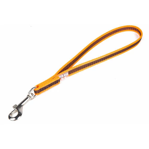 Julius-K9 gumis póráz narancs-szürke 14 mm/ 45cm fogóval