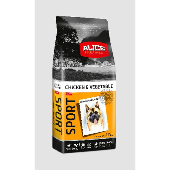 Alice Professional Sport Chicken,vegetables Adult (csirke,rizs) Száraztáp - Felnőtt Kutyák Részére (17kg)