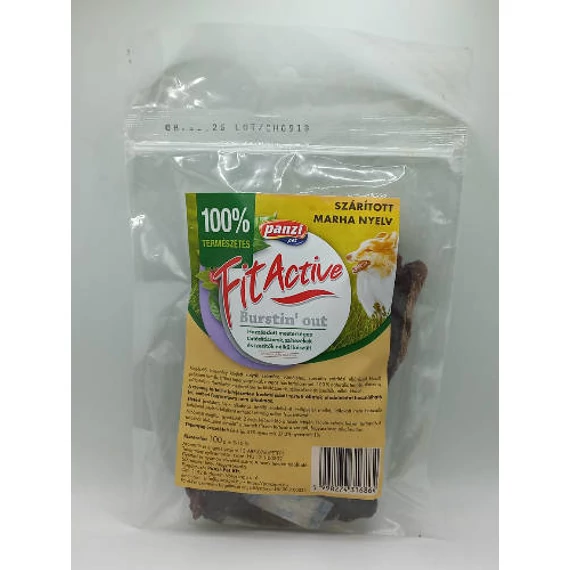FitActive Snack - Jutalomfalat (szárított Marhanyelv)