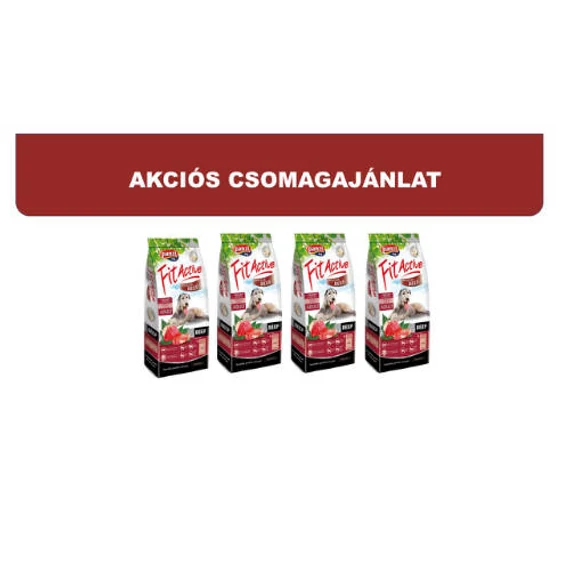 FitActive Beef Adult (marha) száraztáp - Felnõtt kutyák részére (4*4kg)