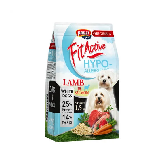 FitActive WhiteDogs Hypoallergenic Adult (bárány) száraztáp - Világos színû, felnõtt kutyák részére (1,5kg)