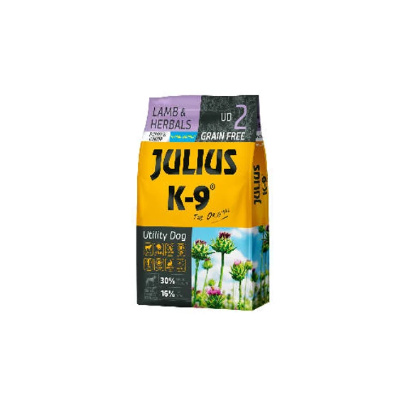 Julius K-9 Utility Dog Hypoallergenic Lamb,herbals Puppy (bárány,gyógynövény) Száraztáp - Kölyök Kutyák Részére