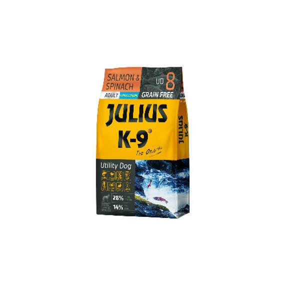 Julius K-9 10kg UD8 Utility Dog Hypoallergenic Salmon,spinach Adult (lazac,spenót) Száraztáp - Felnőtt Kutyák Részére