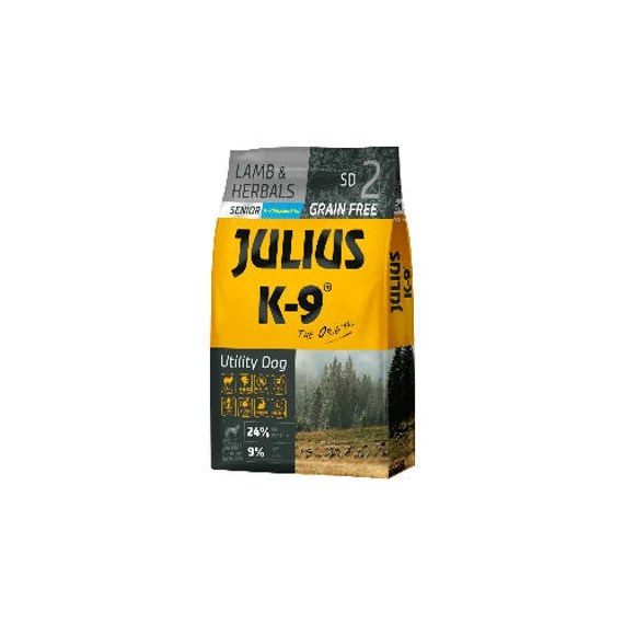 Julius K-9 Utility Dog Hypoallergenic Lamb,herbals Senior (bárány,gyógynövény) száraztáp - Idõs,túlsúlyos kutyák részére