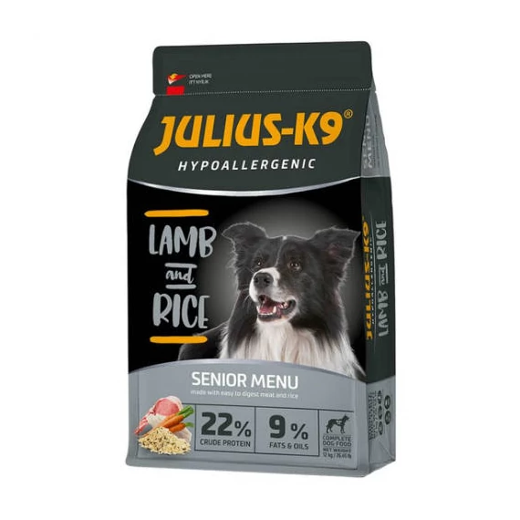 JULIUS K-9 Senior/Light Hypoallergenic (bárány,rizs) Száraztáp - Idős És/ Vagy Túlsúlyos Felnőtt Kutyák Részére