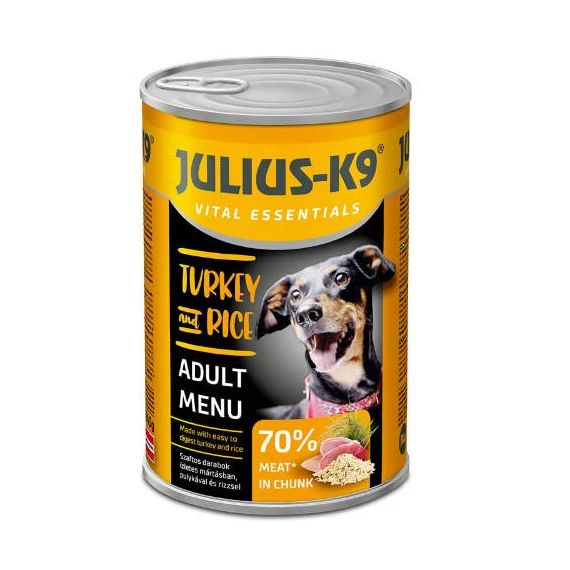 JULIUS K-9 Konzerv Kutya 1240g Pulyka-rizs (Turkey&Rice)
