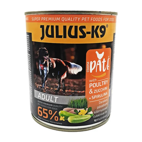 JULIUS K-9 Konzerv Kutya 800g Baromfi-spirulina (Poultry+Spirulina)