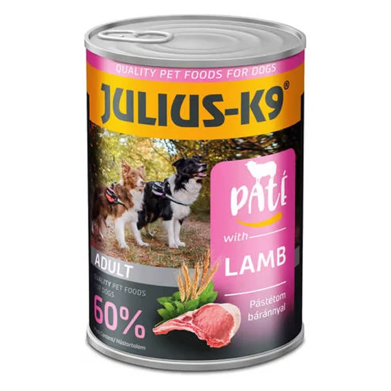 JULIUS - K9 paté lamb - nedveseledel (bárány) felnõtt kutyák részére (400g)