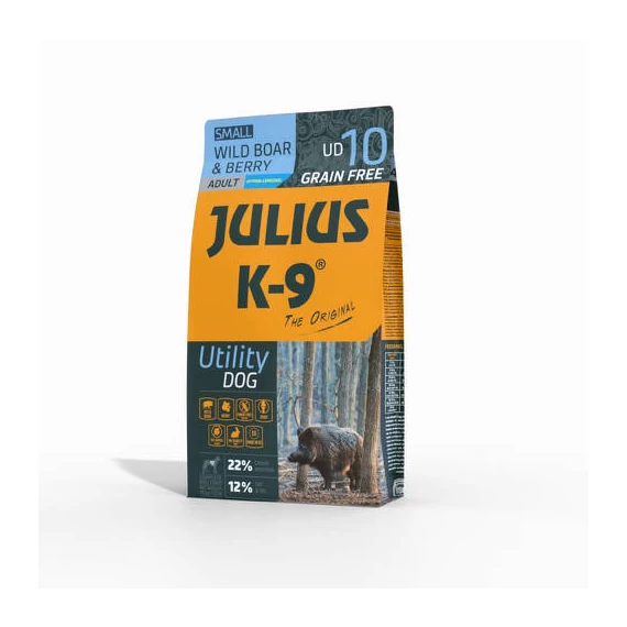 Julius K-9 Utility Dog Hypoallergenic Wild boar,berry Adult SMALL (Vaddisznó,áfonya) száraztáp - Kistestû felnőtt kutyák részére