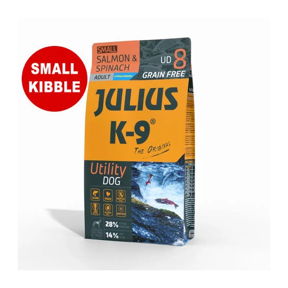 Julius K-9 UD8S Utility Dog Hypoallergenic Salmon,spinach Adult (lazac,spenót) Száraztáp - Felnőtt Kutyák Részére