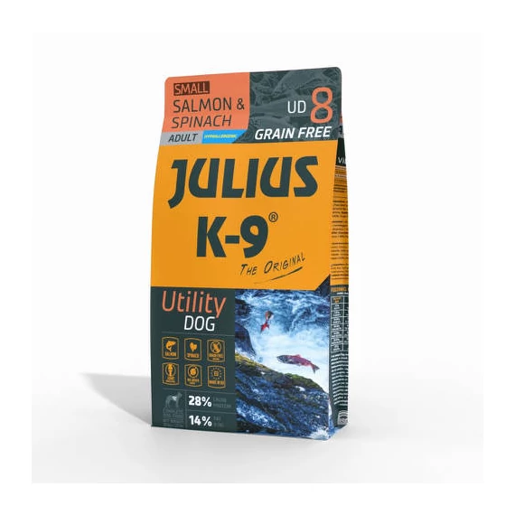 Julius K-9 UD8S Utility Dog Hypoallergenic Salmon,spinach Adult (lazac,spenót) Száraztáp - Felnőtt Kutyák Részére