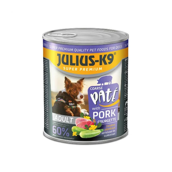 Julius-K9 Konzerv Adult - Paté Nedveseledel (sertés,cukkini) Felnőtt Kutyák Részére (800g)