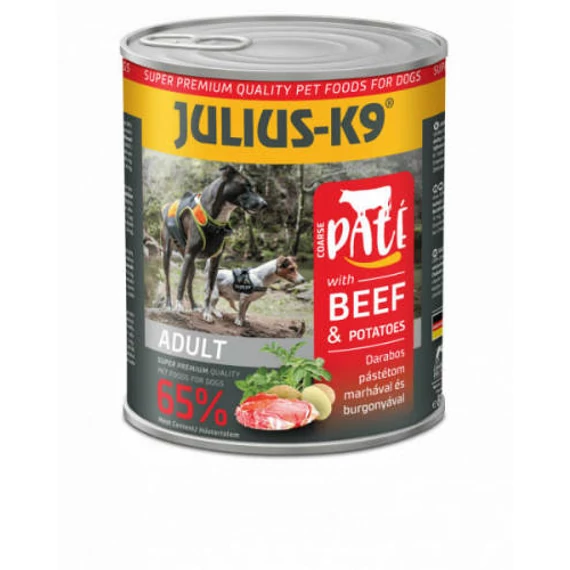 Julius-K9 konzerv Adult - nedveseledel (marha,burgonya) felnõtt kutyák részére (800g)