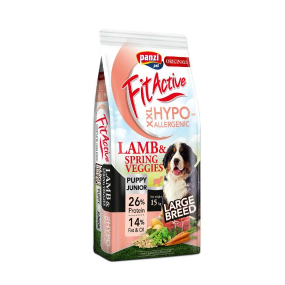 FitActive ORIGINALS 15kg PUPPY&JUNIOR LARGE BREED HYPOALLERGENIC Lamb&Spring Veggies