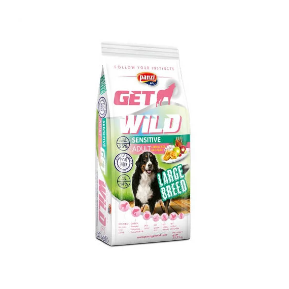 GetWild 15kg Adult LARGE BREED Sensitive Lamb (chicken&wheat free)