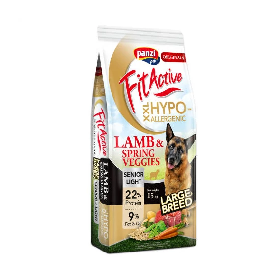FitActive ORIGINALS 15kg SENIOR/LIGHT LARGE BREED HYPOALLERGENIC Lamb&Spring Veggies