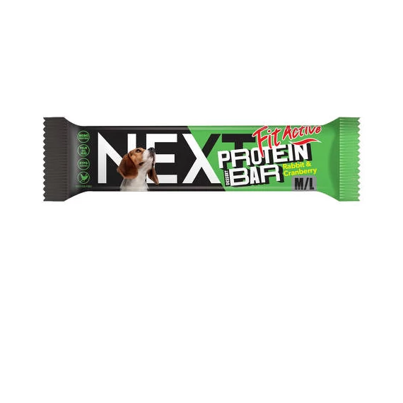 FitActiveNEXT Protein dessert Bar 55g Rabbit&Cranberry - kutyák részére (55g)