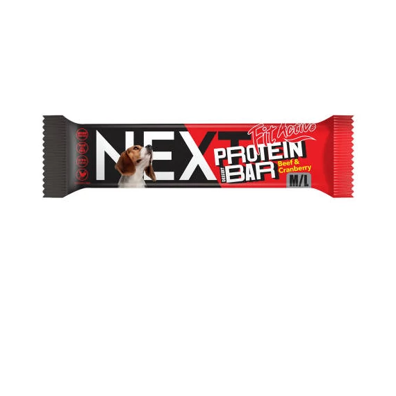 FitActiveNEXT Protein dessert Bar 55g Beef&Cranberry - kutyák részére (55g)