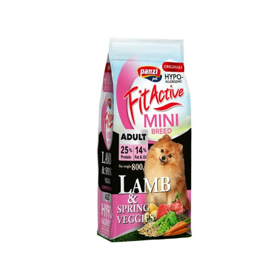FitActive ORIGINALS MINI 800g ADULT Active HYPOALLERGENIC Lamb&Spring Veggies