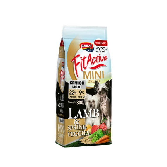 FitActive ORIGINALS MINI 800g SENIOR HYPOALLERGENIC Lamb&Spring Veggies