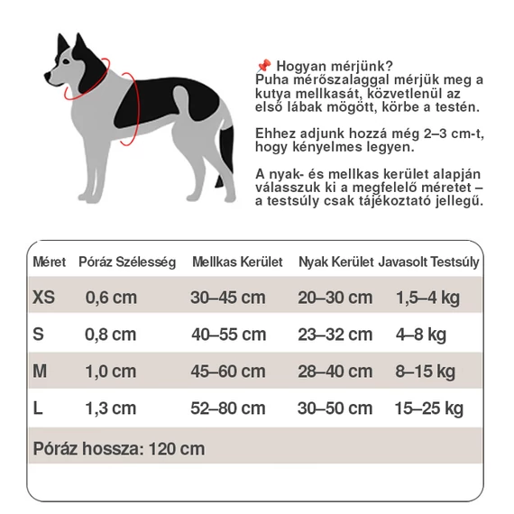 PetOasis Hám, Póráz, Nyakörv Szett, M Méret