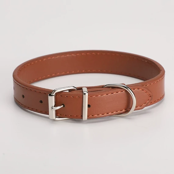 Petoasis vegán bőr nyakörv (1.0*25cm) barna