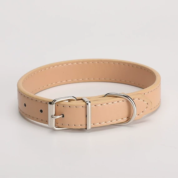 Petoasis vegán bőr nyakörv (1.5*30cm) bézs