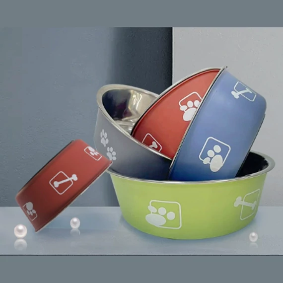 PetOasis PAWS Fémtál Tappancsmintás, 18cm