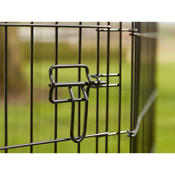 SAVIC Dog Park Play Pen - Kutyaovi (fekete) Kistestû Kedvencek Részére (8 Elem) 63,5x8x65cm