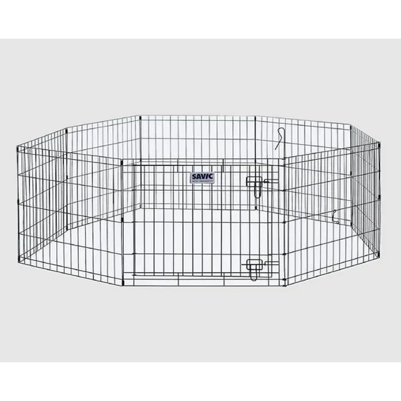SAVIC Dog Park Play Pen - Kutyaovi (fekete) Kistestû Kedvencek Részére (8 Elem) 63,5x8x65cm