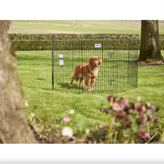 SAVIC Dog Park play pen - kutyaovi (fekete) kistestû kedvencek részére (8 elem) 65x8x94cm