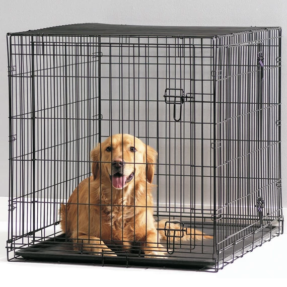 SAVIC Dog Cottage - ketrec (fekete) kutyák részére (107x72x79cm)