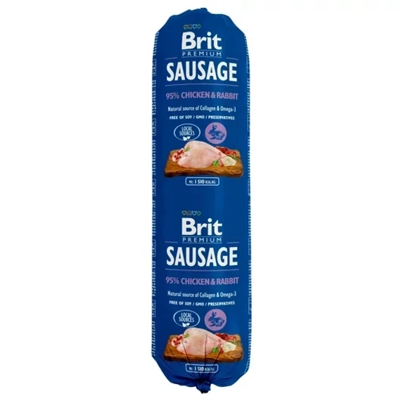 Brit Premium Kutyaszalámi CSIRKE & NYÚL 800g