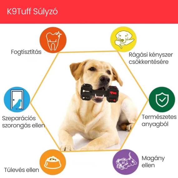 K9Tuff Súlyzó Ultraerős Gumijáték