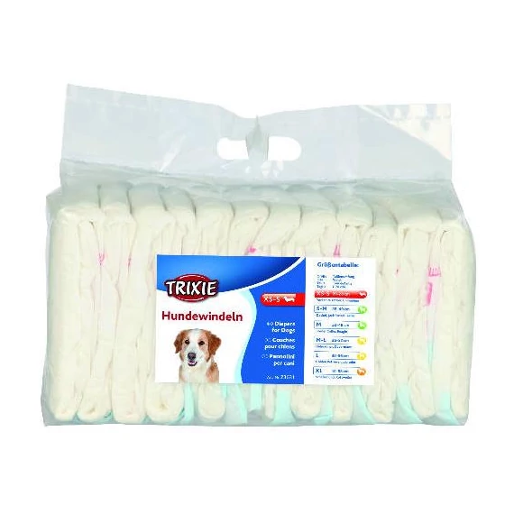 Trixie Diapers for Female Dogs - pelenka nőstény kutyák részére (S-M/12db)