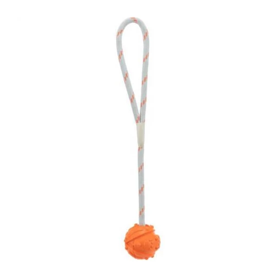 Trixie Aqua Toy Ball on Rope - natúr gumi játék (labda kötéllel) (Ø4,5/35cm)