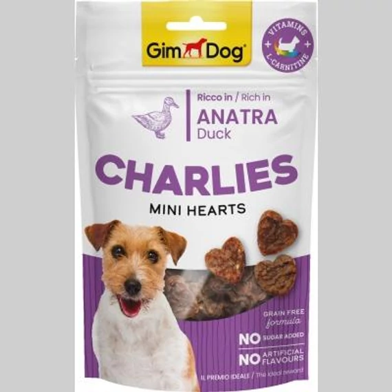 Gim Dog SNACK CHARLIES KACSA SZÍVEK 75 G