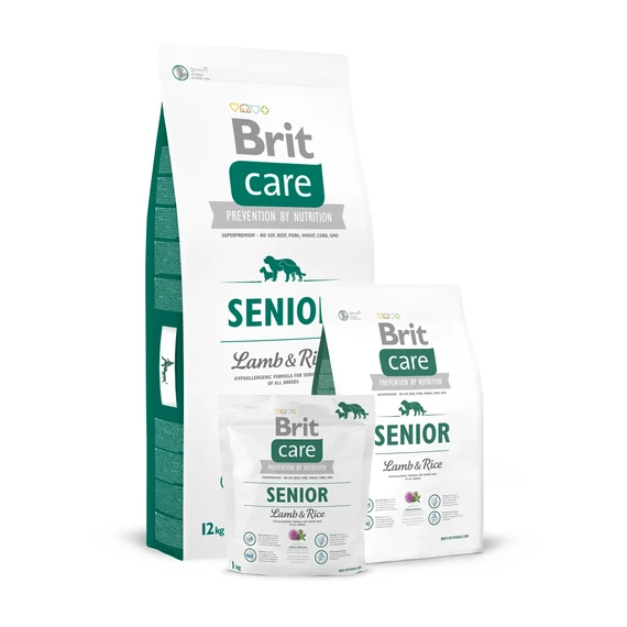 Brit Care Hipoallergén SENIOR BÁRÁNY & RIZS 12KG